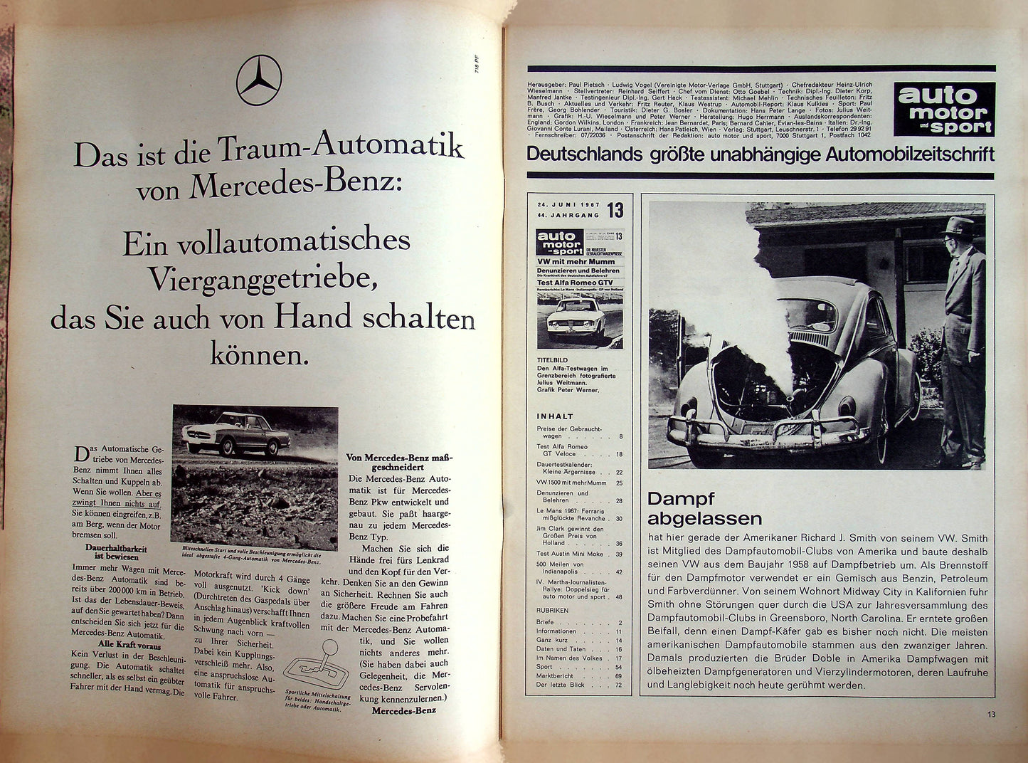Auto Motor und Sport 13/1967