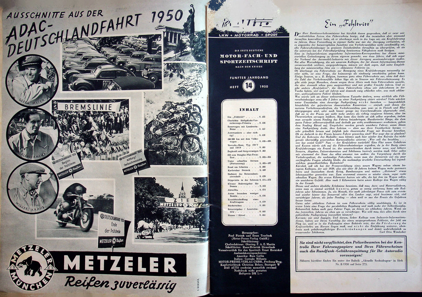 Auto Motor und Sport 14/1950