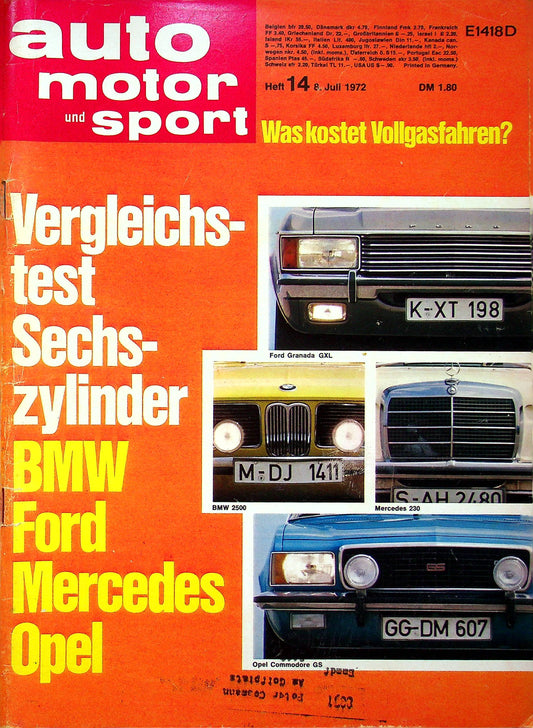 Auto Motor und Sport 14/1972