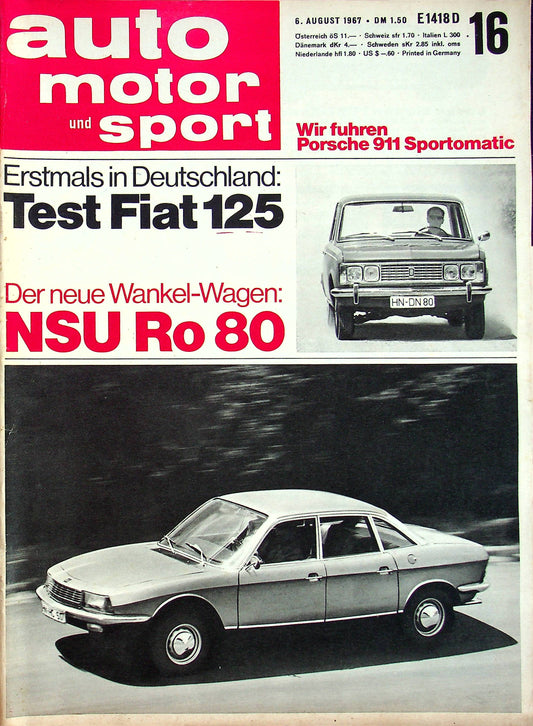 Auto Motor und Sport 16/1967