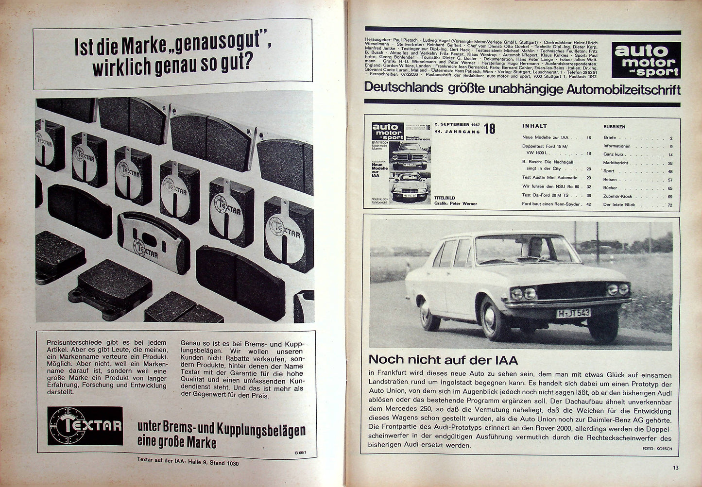 Auto Motor und Sport 18/1967