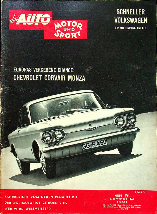 Auto Motor und Sport 19/1961