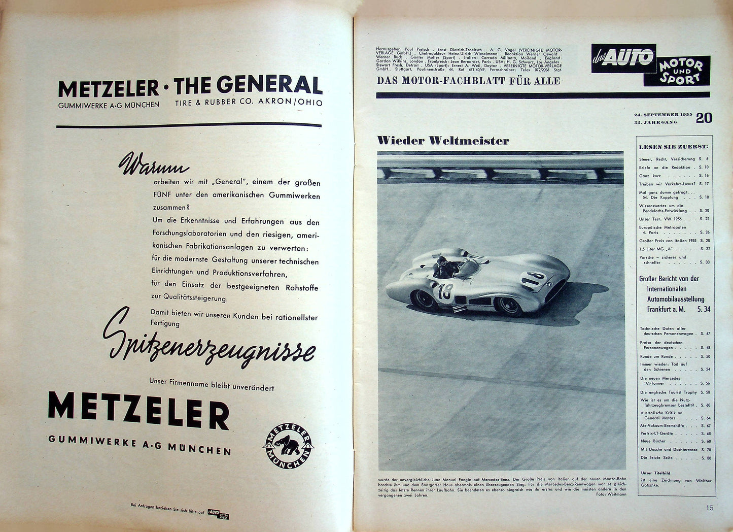 Auto Motor und Sport 20/1955