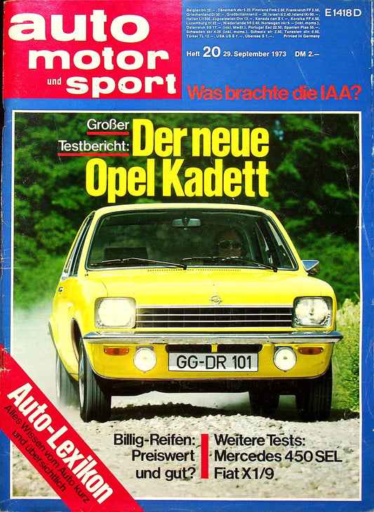 Auto Motor und Sport 20/1973
