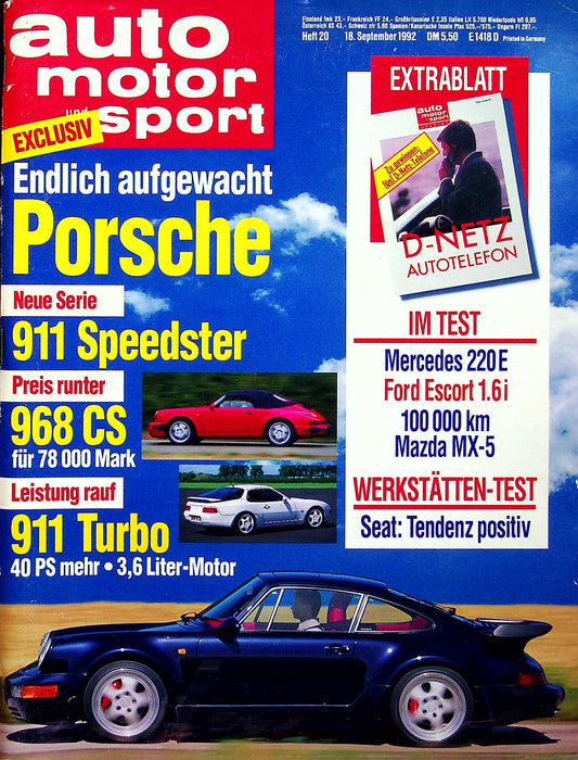 Auto Motor und Sport 20/1992