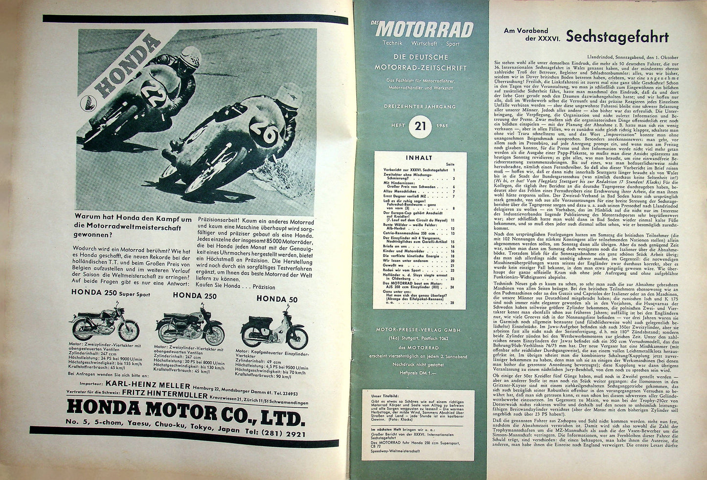 Motorrad 21/1961