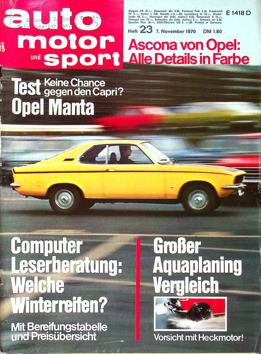Auto Motor und Sport 23/1970