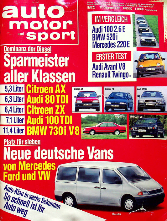 Auto Motor und Sport 26/1992