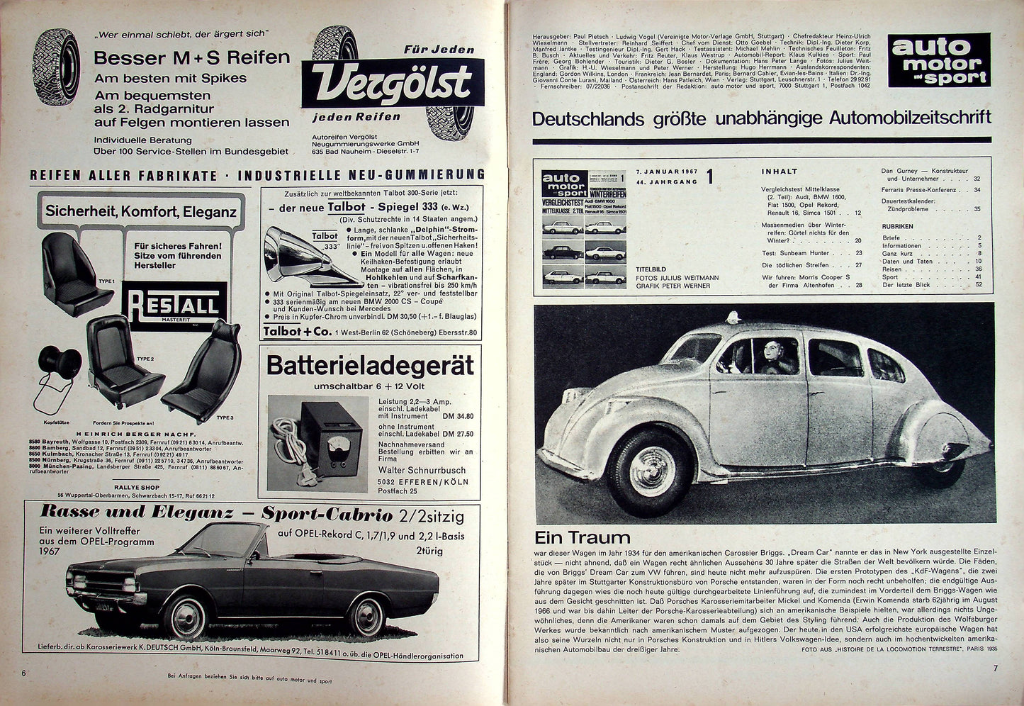 Auto Motor und Sport 01/1967