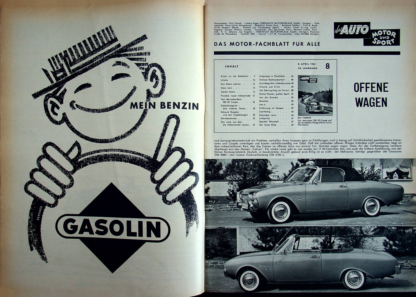 Auto Motor und Sport 08/1961