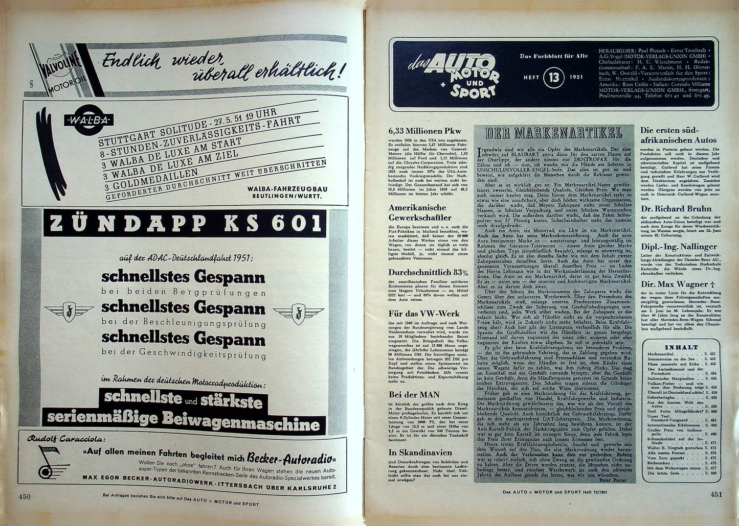 Auto Motor und Sport 13/1951