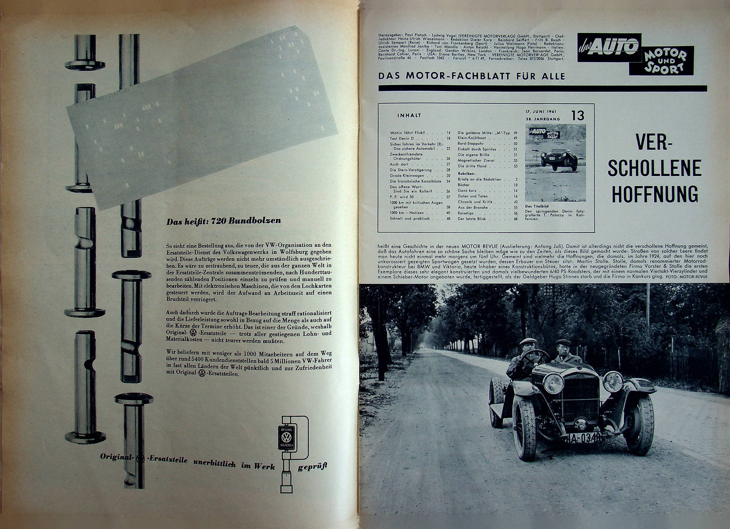 Auto Motor und Sport 13/1961