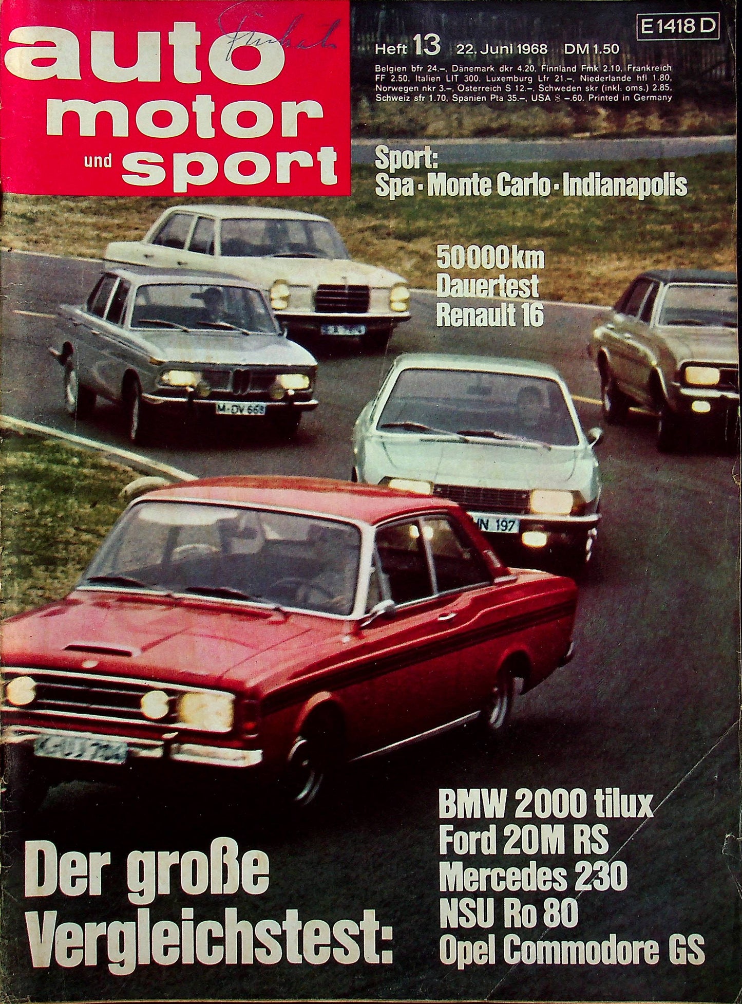 Auto Motor und Sport 13/1968