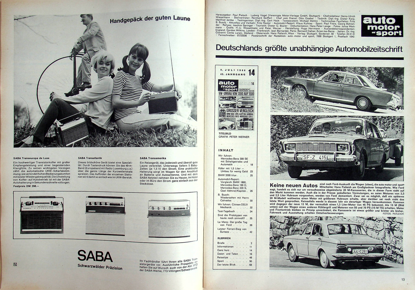 Auto Motor und Sport 14/1966