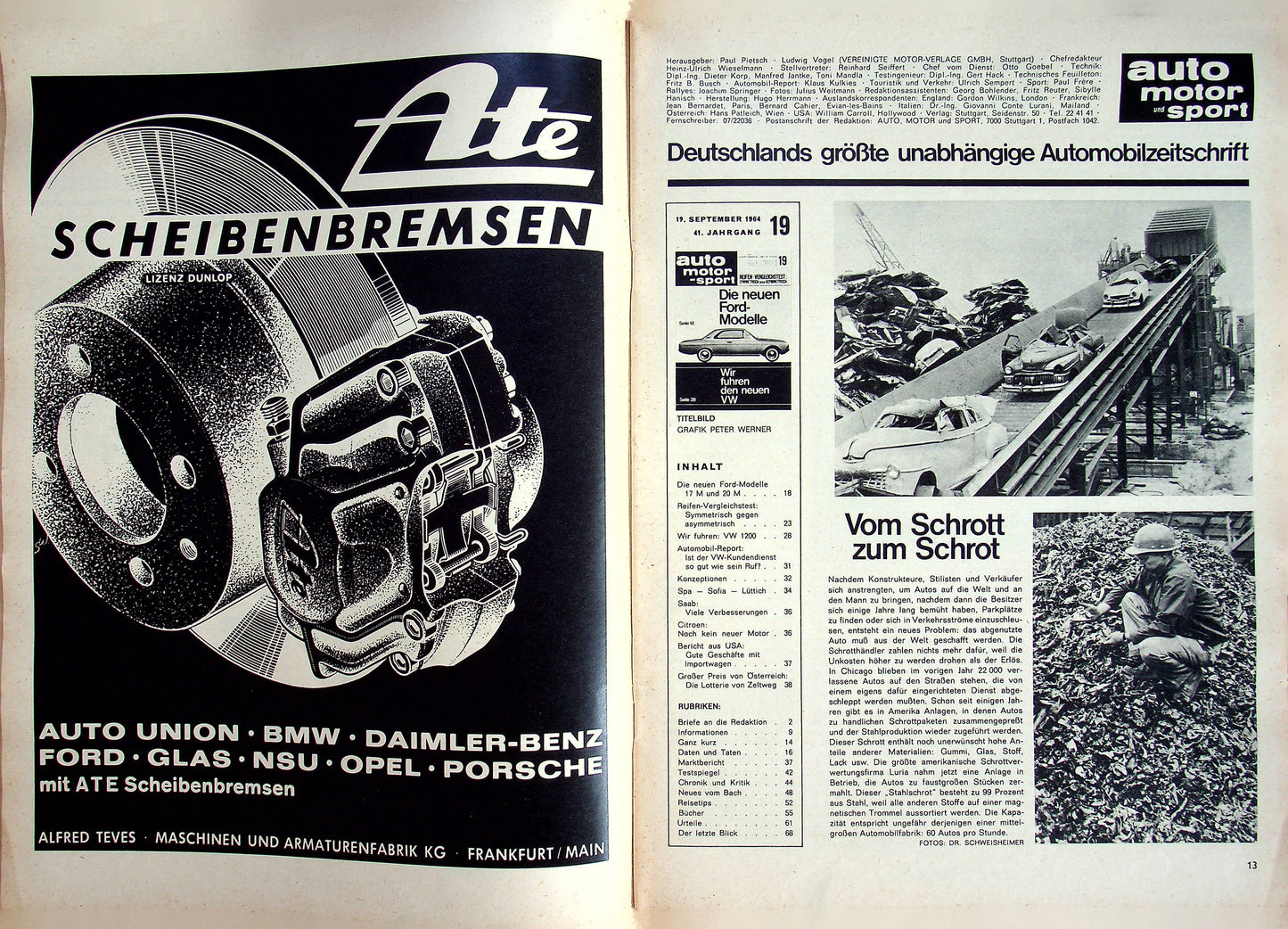 Auto Motor und Sport 19/1964
