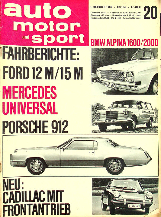 Auto Motor und Sport 20/1966
