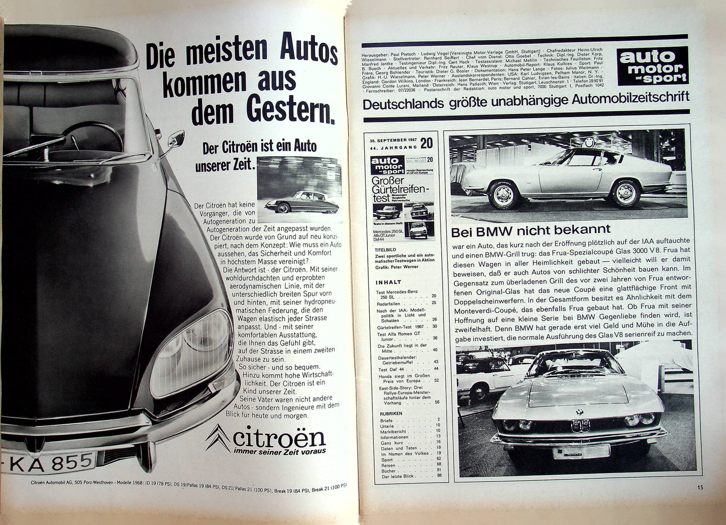 Auto Motor und Sport 20/1967