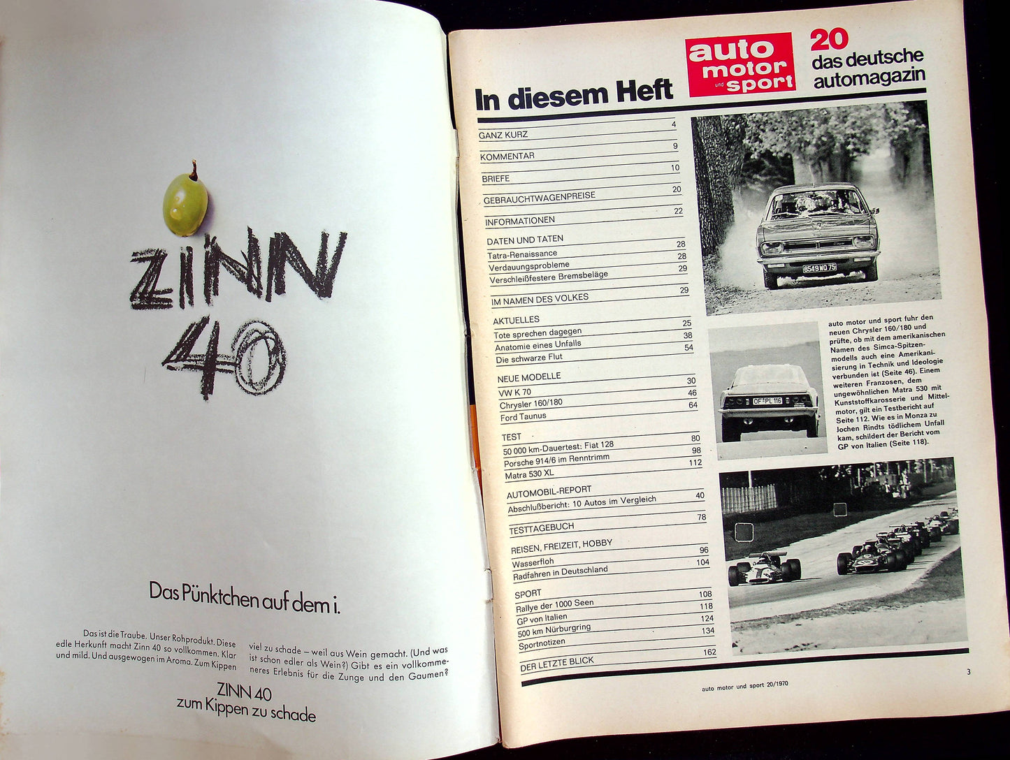 Auto Motor und Sport 20/1970