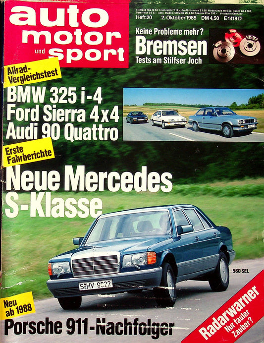 Auto Motor und Sport 20/1985