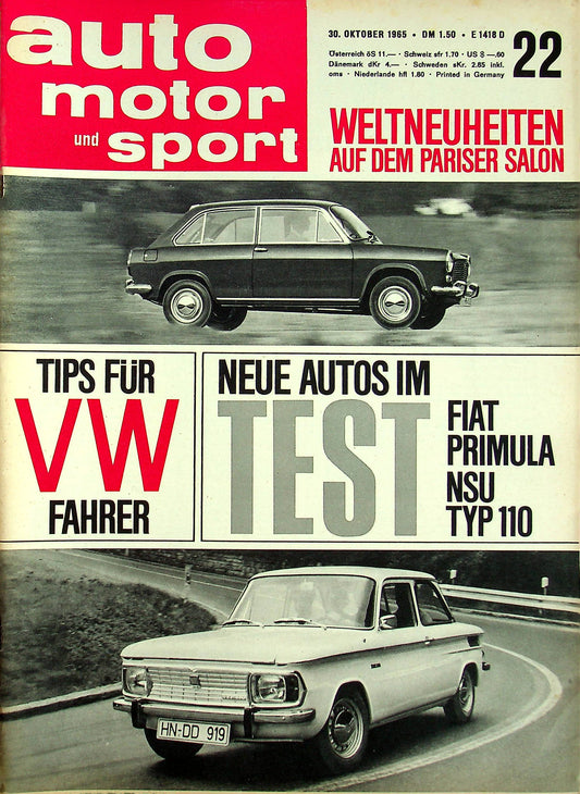 Auto Motor und Sport 22/1965