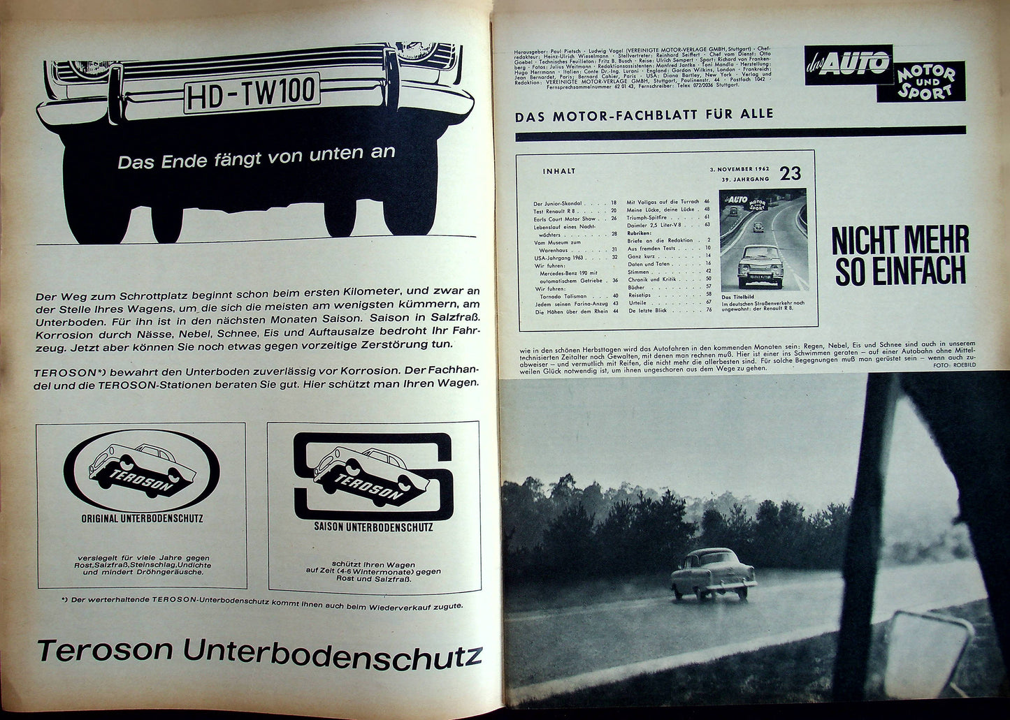 Auto Motor und Sport 23/1962