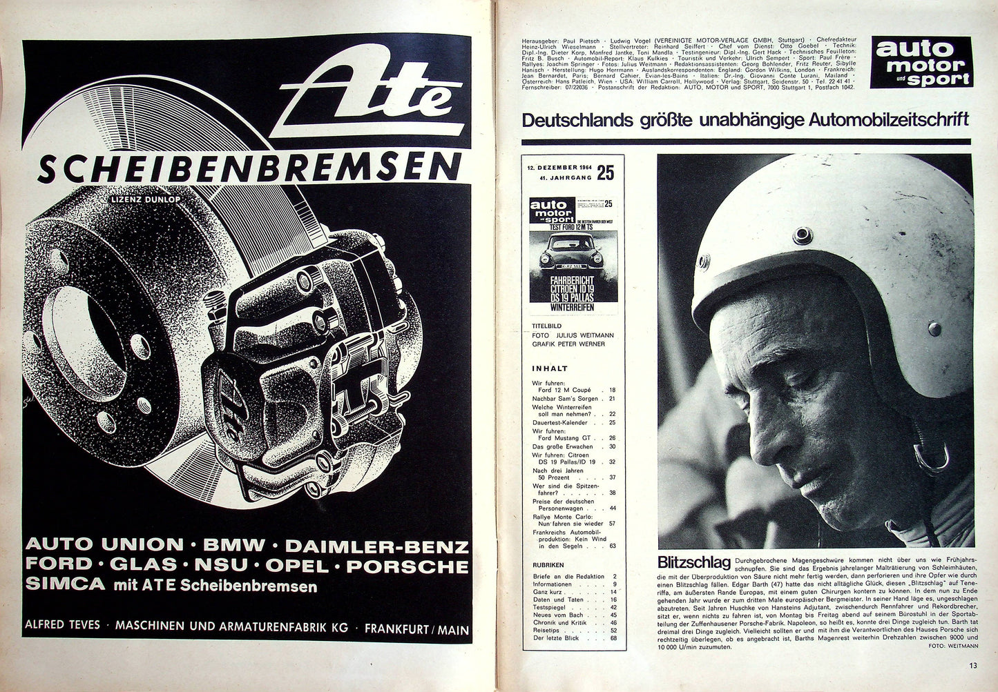 Auto Motor und Sport 25/1964